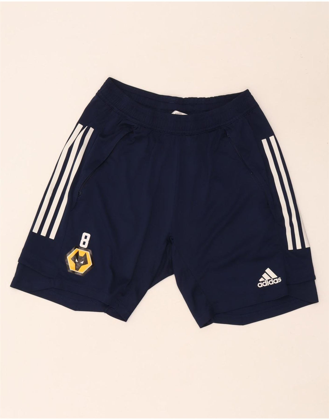 Adidas muške sportske kratke hlače Wolverhampton Wanderers Srednje tamnoplavi poliester