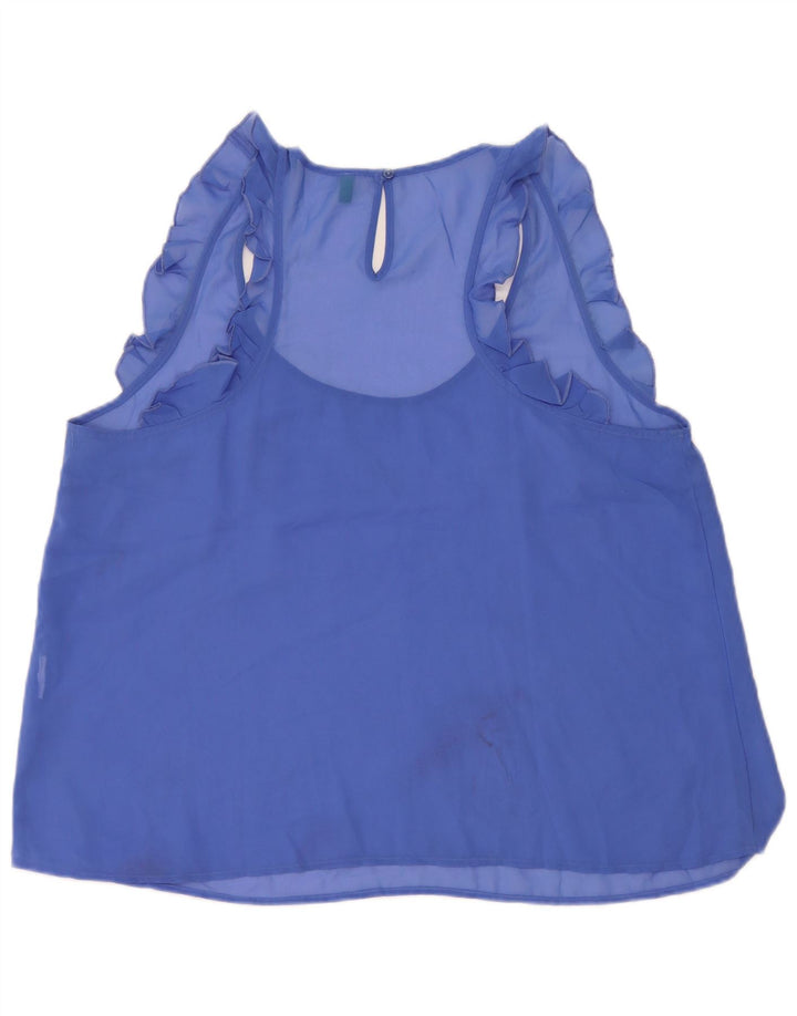 Benetton ženski gornji dio bluze bez rukava UK 16 Large Blue
