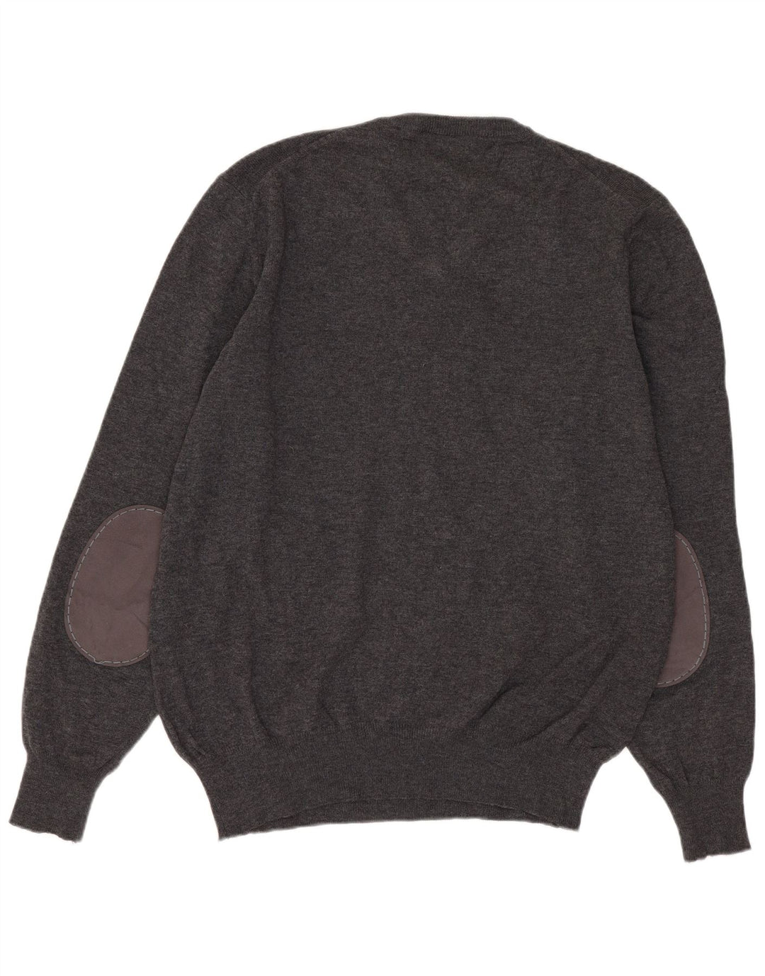 Srednje sivi vuneni muški džemper s V-izrezom Fred Perry