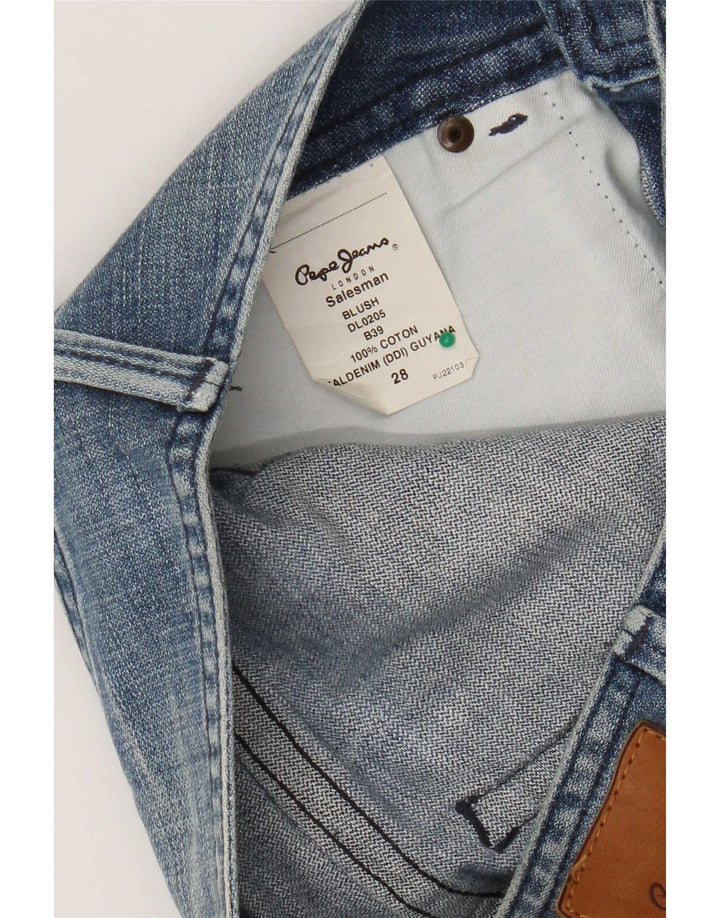 PEPE Jeans ženske ravne traperice W28 L34 plavi pamuk
