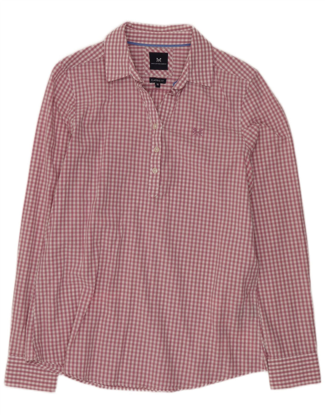 Crew Clothing Ženska klasična pulover majica UK 10 Small Purple Gingham