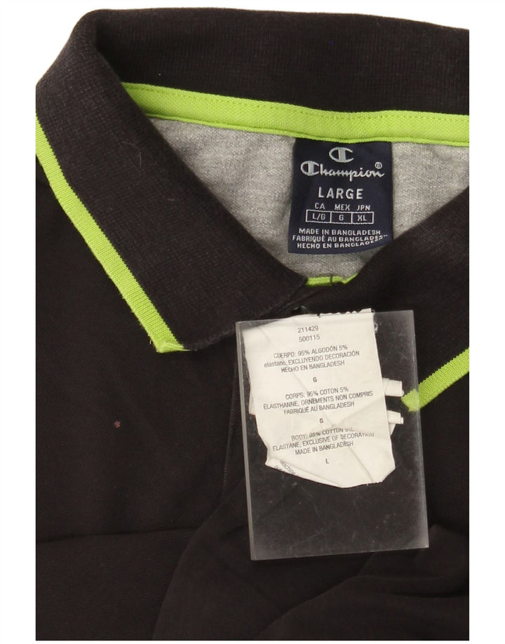 CHAMPION Muška polo majica Velika crna pamučna majica
