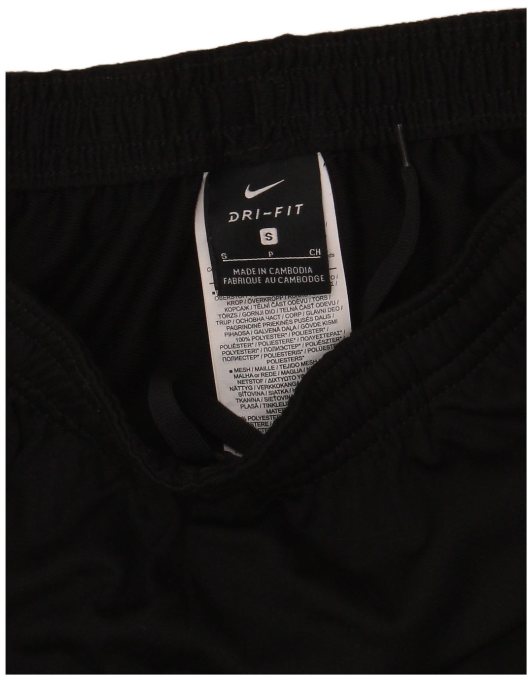 Nike muške Dri Fit hlače za trenirku male crne poliesterske boje