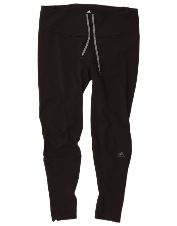 Adidas ženske Climacool grafičke tajice UK 16/18 velike crne poliesterske