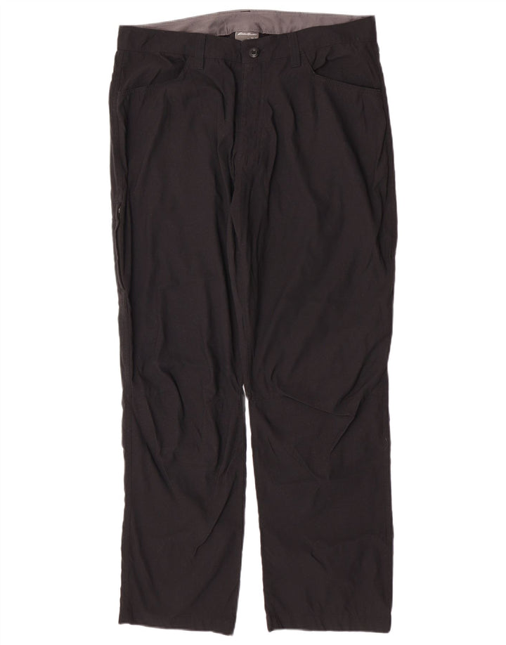 Eddie Bauer muške ravne kargo hlače W34 L30 crni najlon