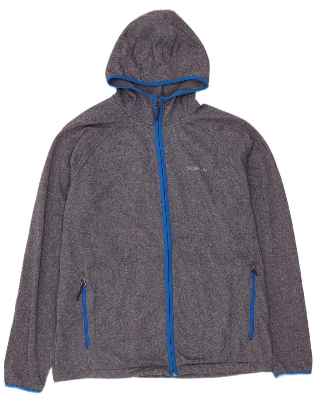 COLUMBIA Muški pulover s kapuljačom s patentnim zatvaračem XL tamnoplavi pjegavi poliester