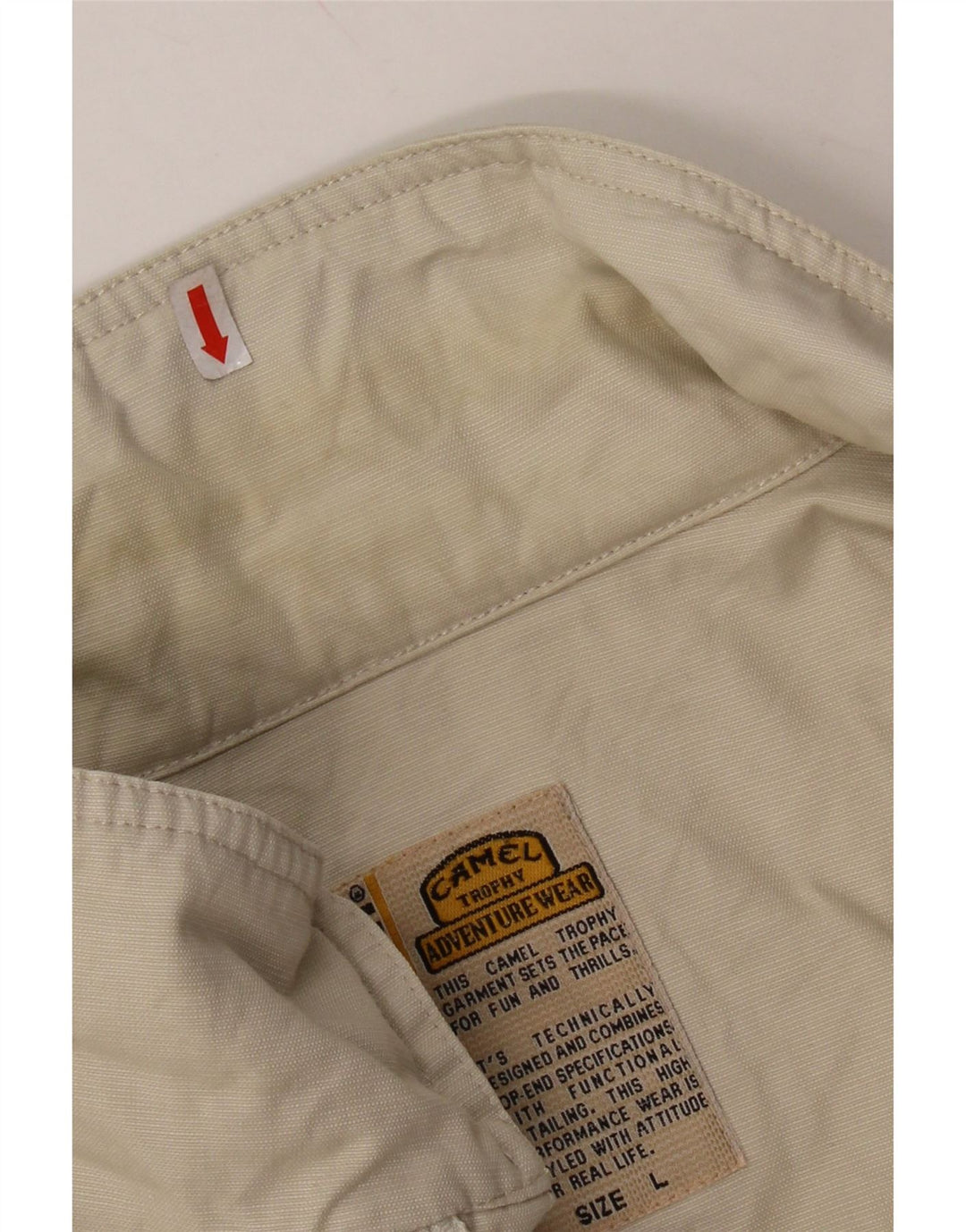 CAMEL Mens Utility Jacket UK 40 Large Beige Cotton