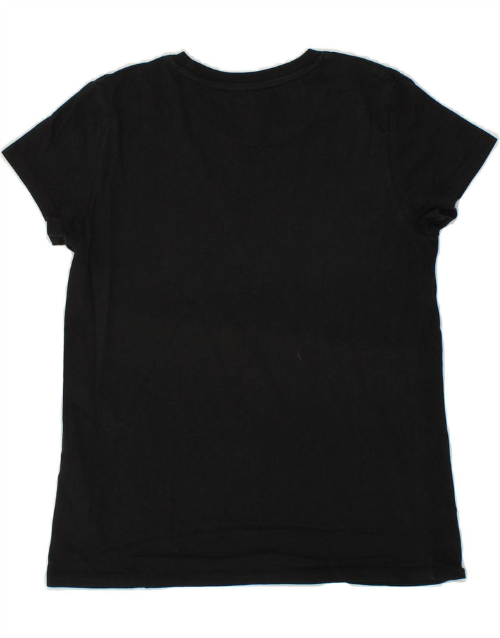 LEVI'S Womens Graphic T-Shirt Top UK 12 Medium Black Cotton Vintage Levi's and Second-Hand Levi's from Messina Hembry 