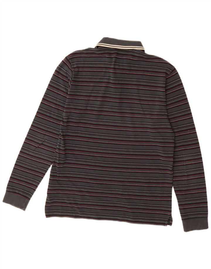 FRED PERRY Muška polo majica dugih rukava, pamuk na srednje sive pruge