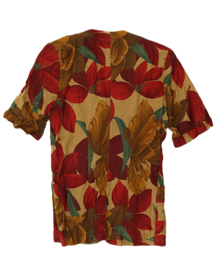 Vintage ženska jakna sako kratkih rukava UK 12 Medium Multicolored Tropic