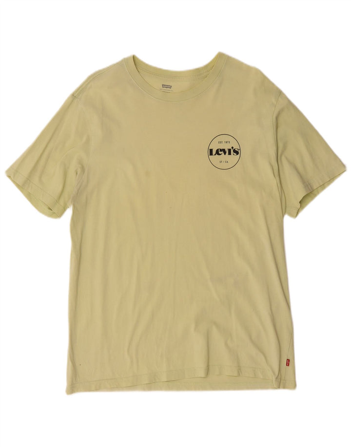 Levi's muška opuštena majica kratkih rukava Srednje žuti pamuk
