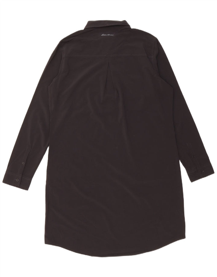 Eddie Bauer ženska duga haljina dugih rukava UK 16 velika crna poliester