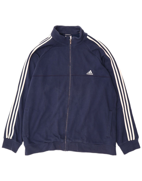 ADIDAS Muška trenirka Climalite Gornja jakna UK 52/54 2XL tamnoplavi pamuk