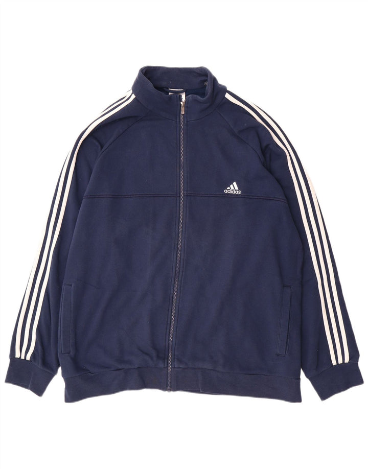 ADIDAS Muška trenirka Climalite Gornja jakna UK 52/54 2XL tamnoplavi pamuk