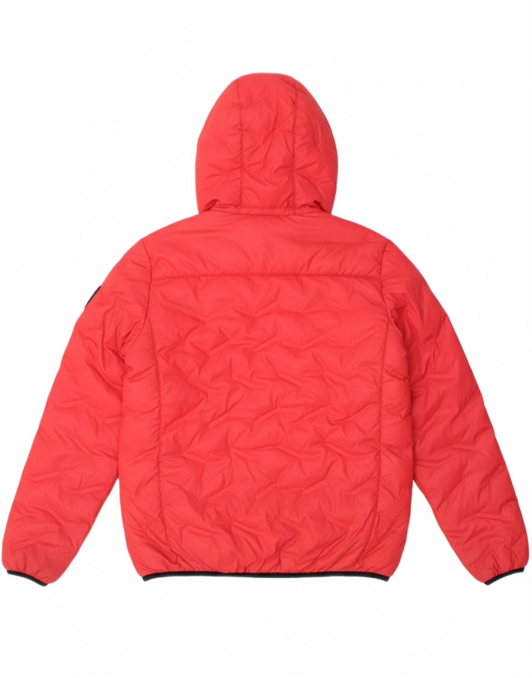 ELLESSE Womens Hooded Padded Jacket UK 10 Small Red Polyurethane
