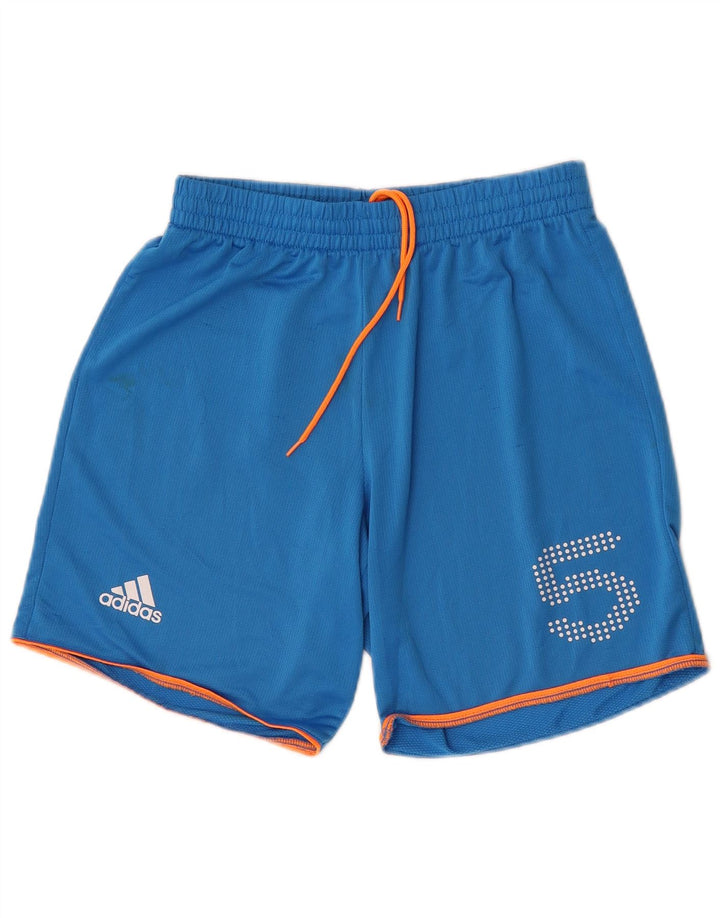 Adidas muške kratke sportske hlače s grafičkim motivima male plave poliesterske boje