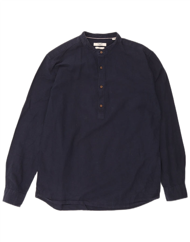 Jack & Jones muška majica uskog kroja veliki tamnoplavi pamuk