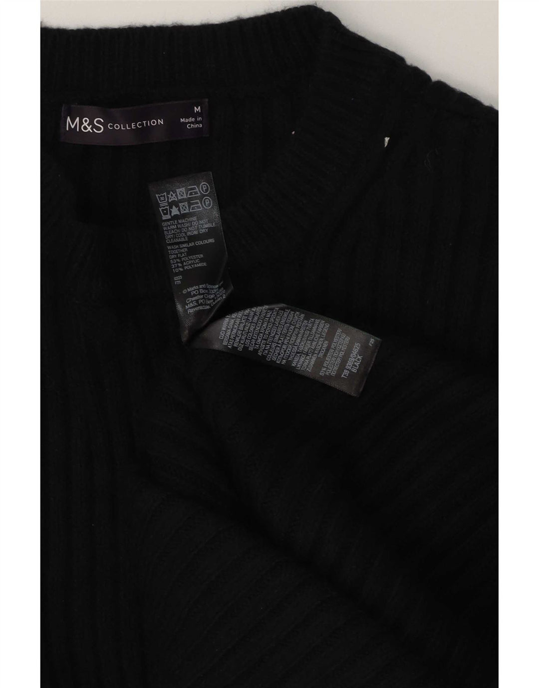 Marks & Spencer ženska džemper haljina dugih rukava UK 14 srednje crna