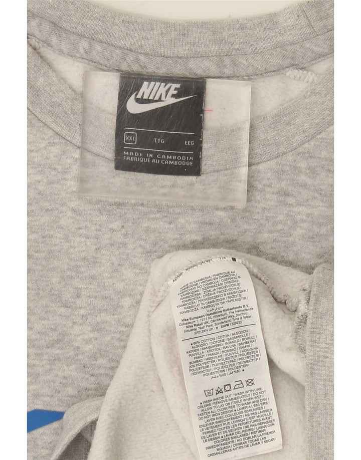 NIKE muški džemper 2XL sivi pamuk u boji