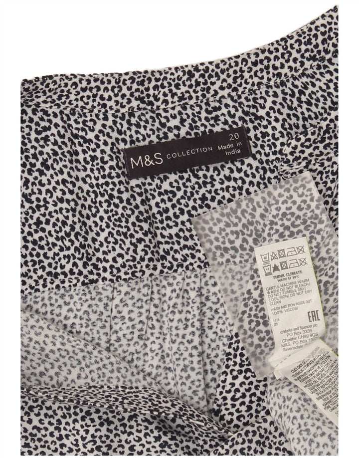 Marks & Spencer ženski pulover košulja bluza UK 20 2XL bijeli životinjski print