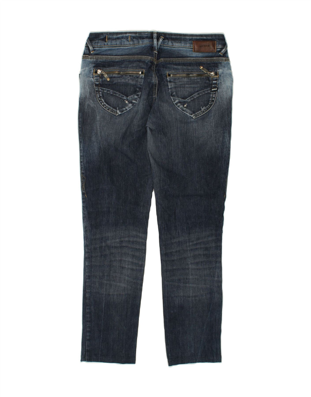 GAS Womens Slim Jeans W30 L29 Navy Blue Cotton | Vintage Gas | Thrift | Second-Hand Gas | Used Clothing | Messina Hembry 