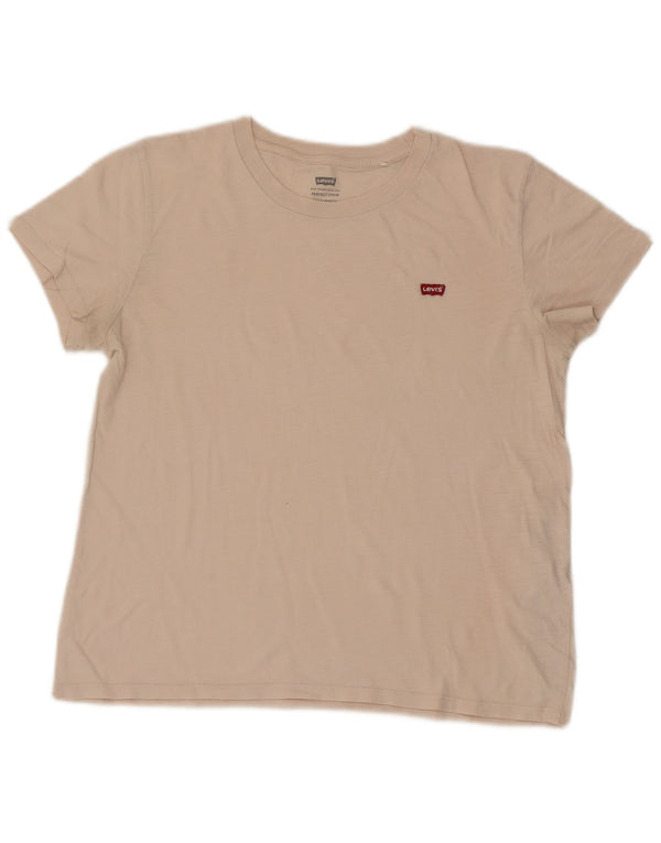 Levi's ženska majica kratkih rukava Perfect Crew UK 14 srednje bež pamuk