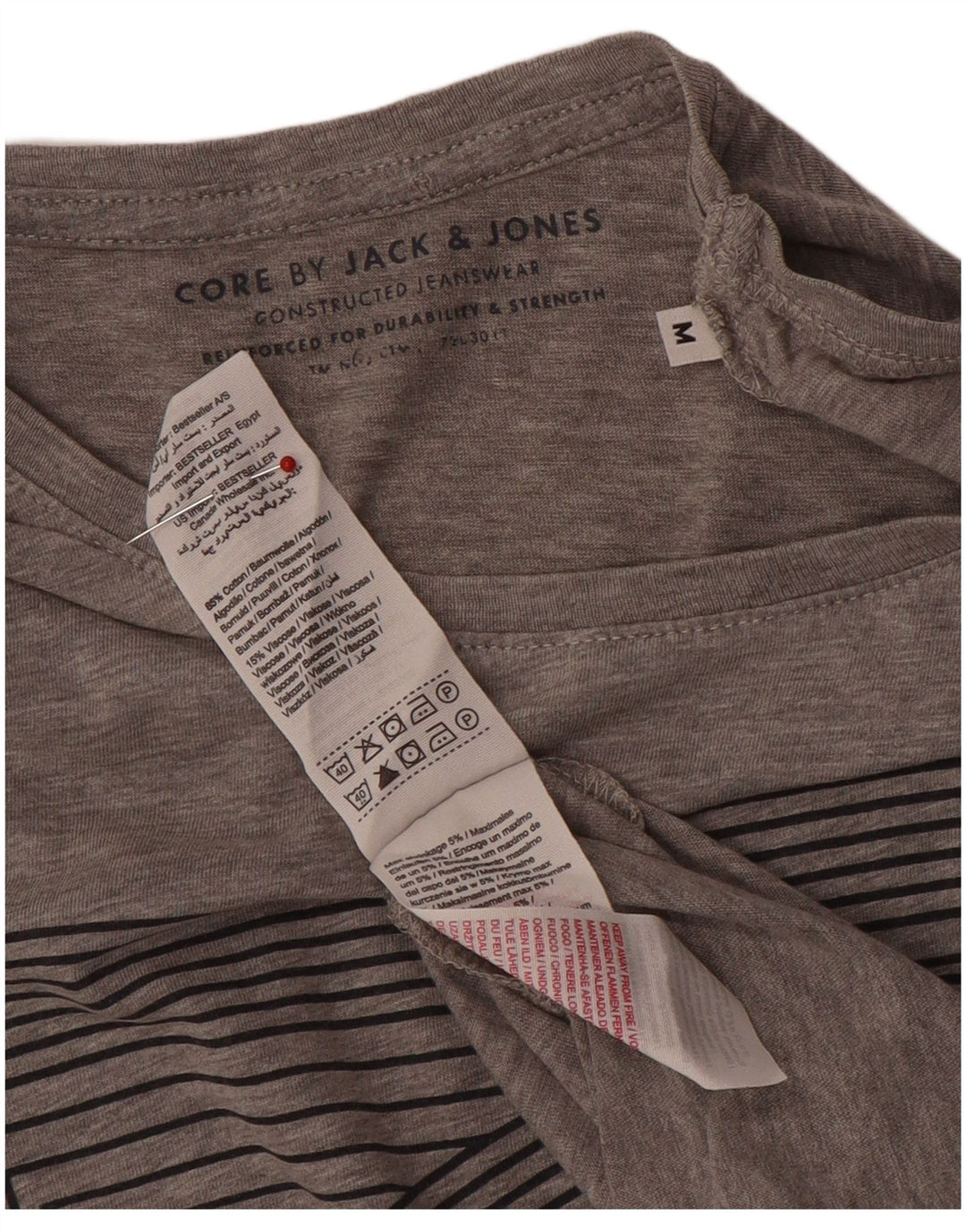 Jack & Jones muška majica kratkih rukava srednje sivi pamuk