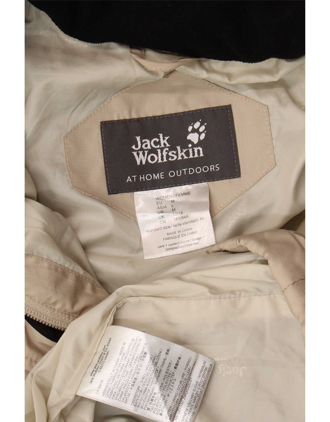Jack Wolfskin ženski podstavljeni kaput s kapuljačom UK 12/14 srednje bež poliester