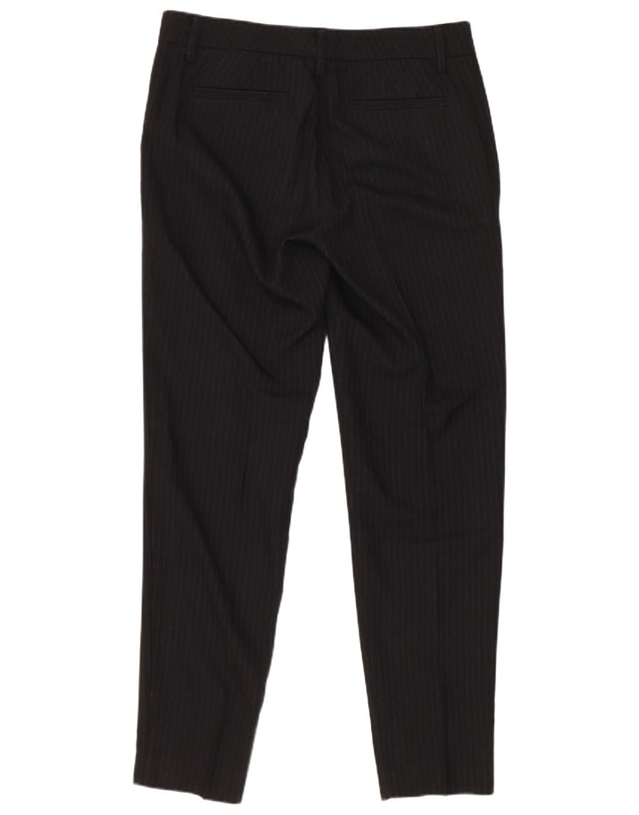 Stefanel žensko dvodijelno odijelo s 1 gumbom IT 40 malo W28 L28 crna prugasta