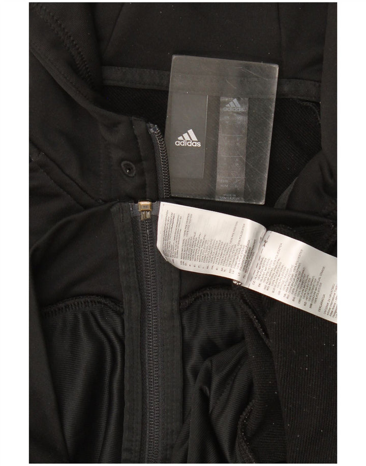 Adidas muški pulover s kapuljačom na patentni zatvarač srednje crne boje od poliestera