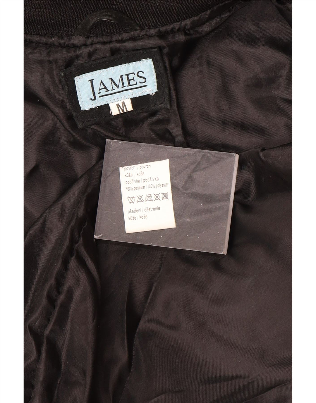 VINTAGE muška bomber jakna od brušene kože UK 38 srednje crna koža