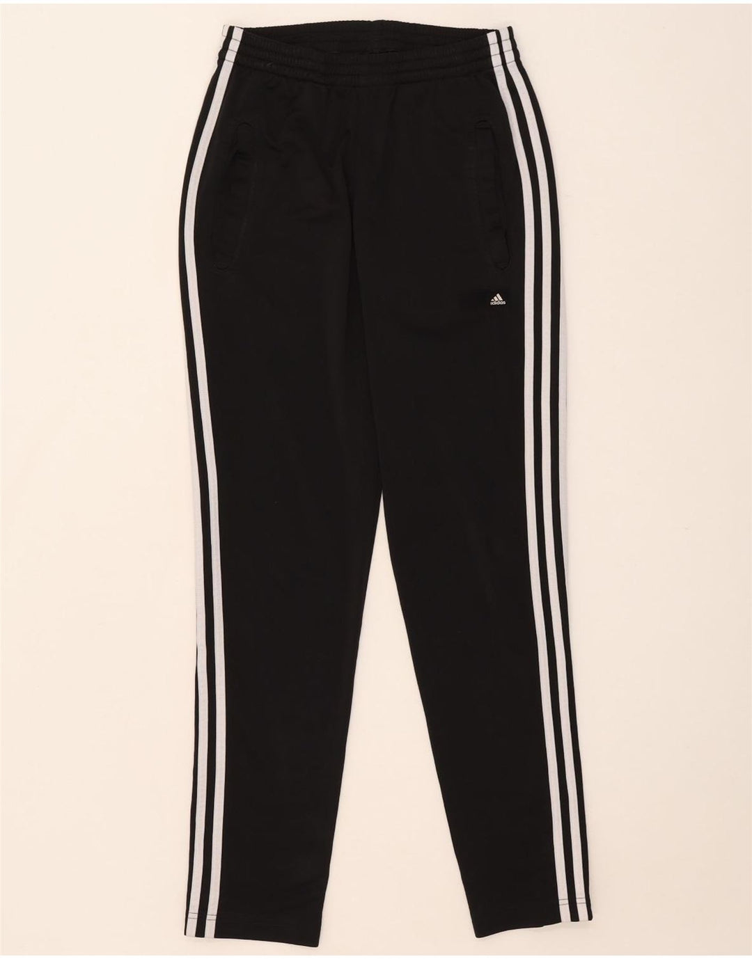 Adidas ženske hlače za trenirku UK 36/38 male crne poliesterske hlače