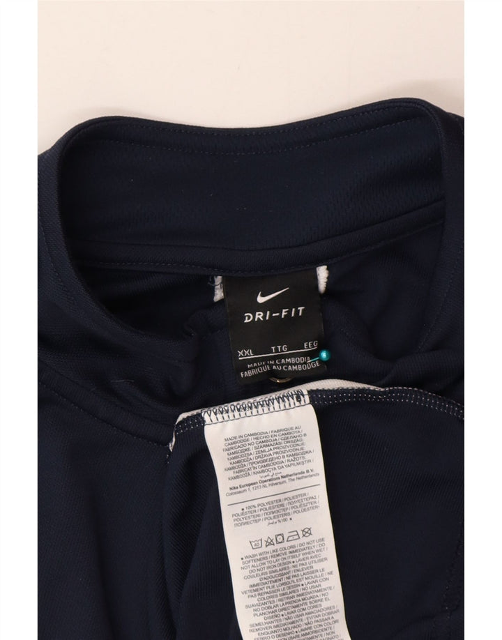 Nike Dri Fit gornja jakna za trenirku 2XL tamnoplava poliesterska boja