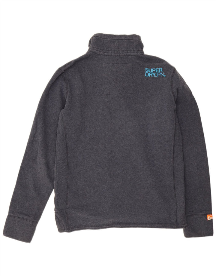Superdry muška dukserica s dugmadima i ovratnikom, veliki tamnoplavi pamuk