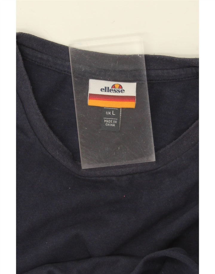 ELLESSE Mens T-Shirt Top Large Navy Blue Vintage Ellesse and Second-Hand Ellesse from Messina Hembry 