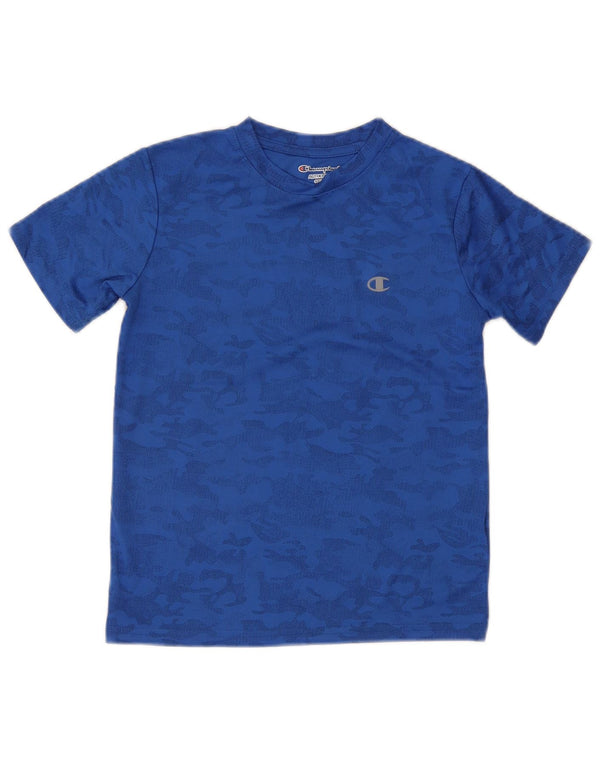Champion Boys T-Shirt Top 10-11 Years Blue Camouflage