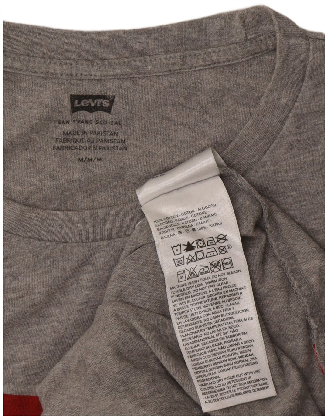 Levi's muška majica kratkih rukava s grafičkim motivima, srednje sivi flekasti pamuk