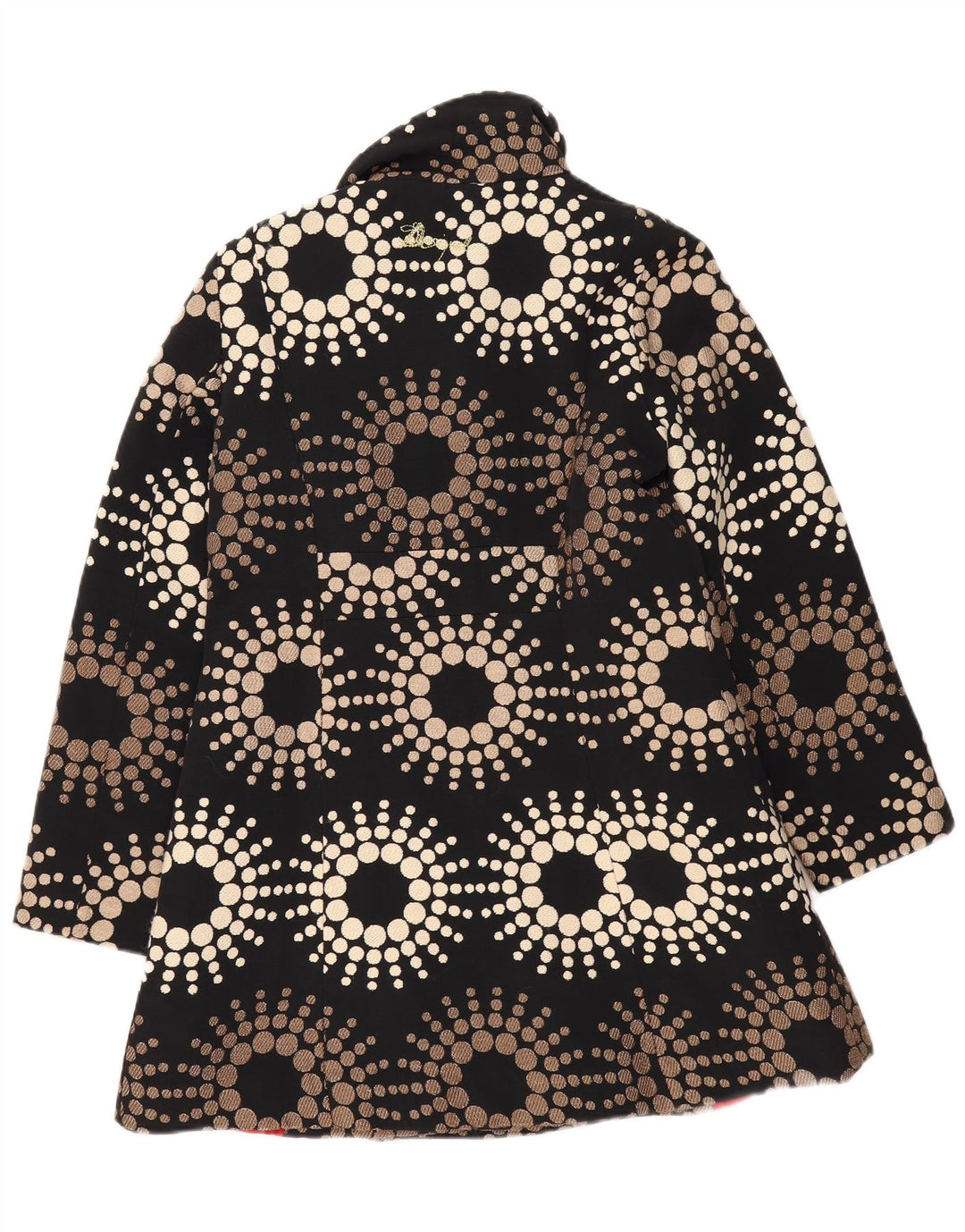Desigual ženski kaput EU 44 XL crni geometrijski poliester