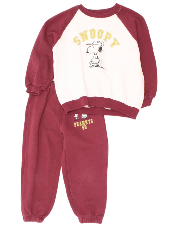 Zara Boys Graphic Puna trenirka 5-6 godina, tamnocrveni pamuk