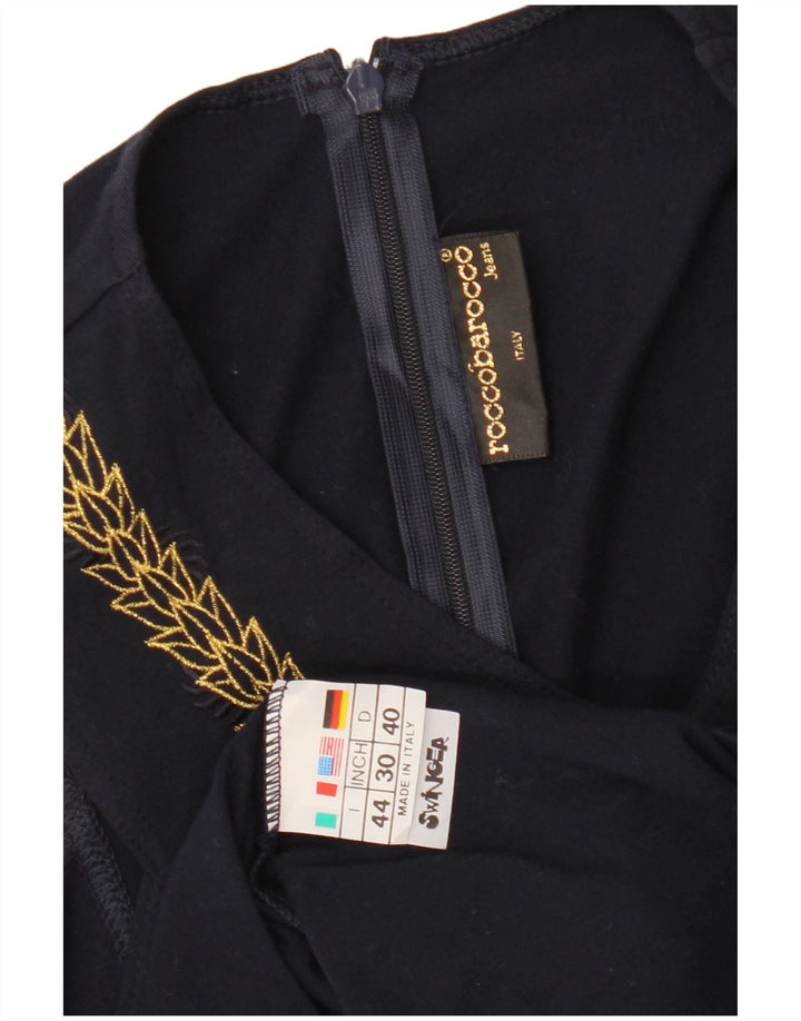 ROCCOBAROCCO Ženski gornji dio bluze bez rukava IT 44 srednje tamnoplave cvjetne boje