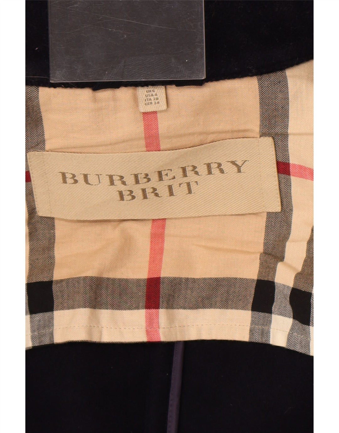 Burberry ženski preveliki duffle kaput s kapuljačom UK 6 XS tamnoplavi vuneni klasik