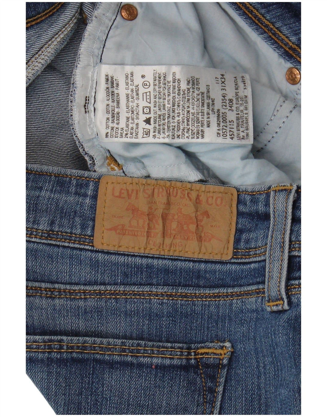 Levi's ženske 572 Bootcut traperice W31 L34 plavi pamuk