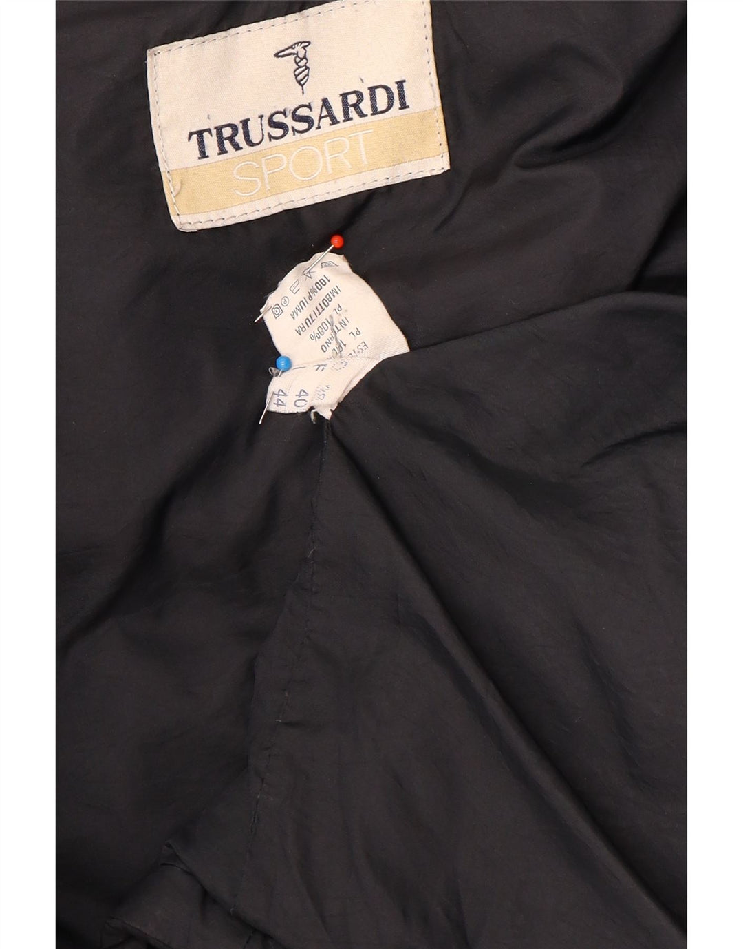 Trussardi muška široka podstavljena jakna IT 44 XS crni poliester