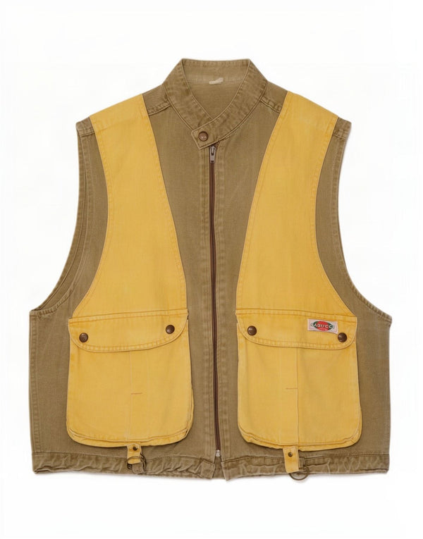 Casucci Mens Denim Gilet UK 38 Srednje kaki boja