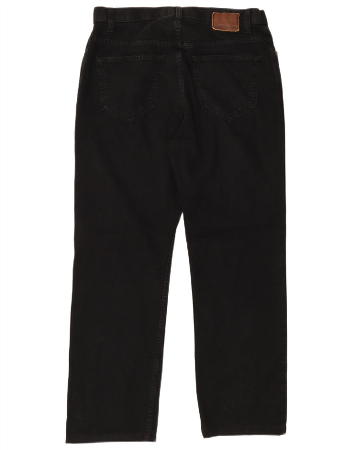 MARKS & SPENCER Muške ravne traperice W34 L31 crni pamuk