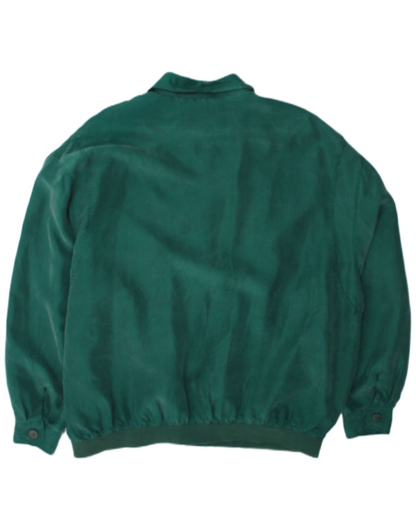 Vintage muška bomber jakna IT 56 3XL zelena svila