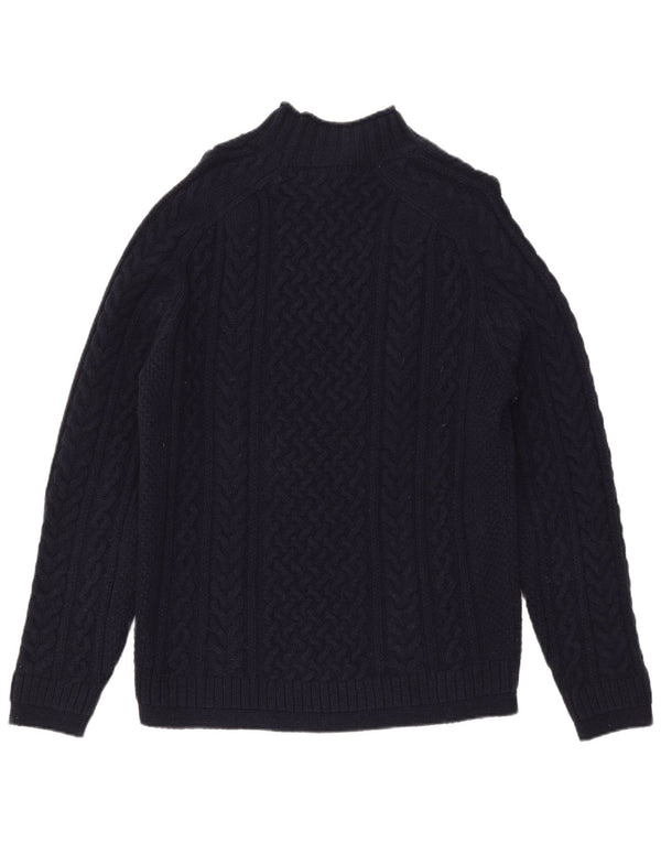 Massimo Dutti ženski džemper s kornjačinom ovratnikom UK 16 Veliki tamnoplavi vuneni