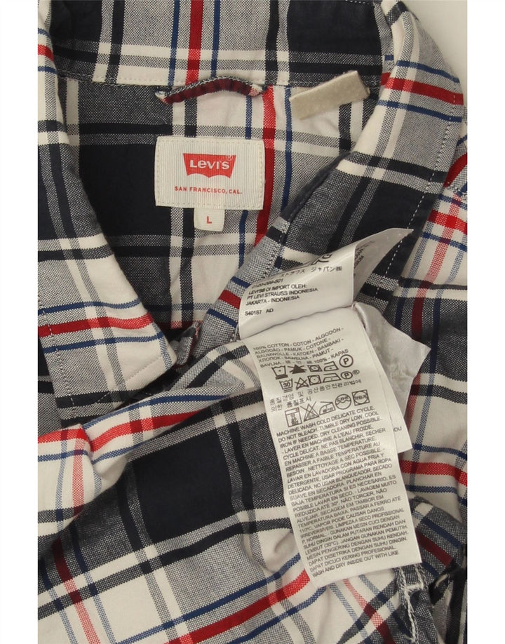 Levi's muška košulja velika tamnoplava karirana pamuk