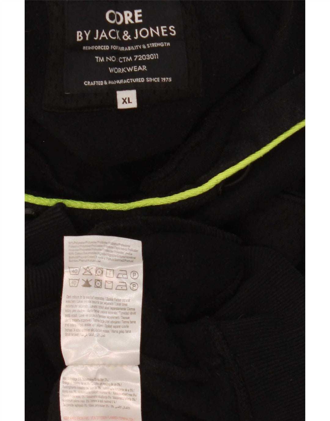 Jack & Jones muška majica s kapuljačom XL crni poliester