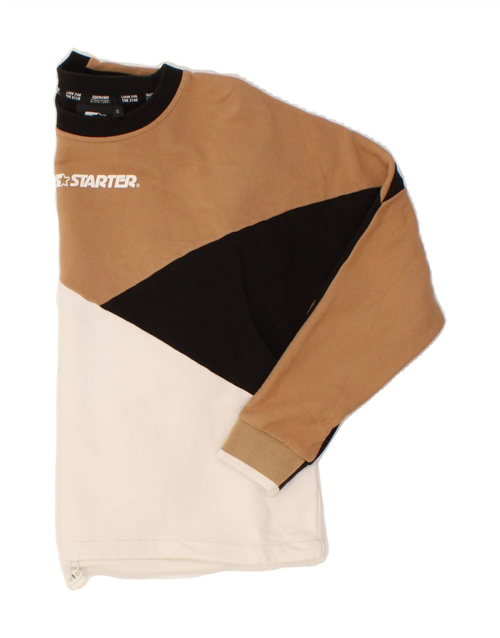 STARTER Womens Graphic Sweatshirt Jumper UK 10 Small Multicoloured Vintage Starter and Second-Hand Starter from Messina Hembry 